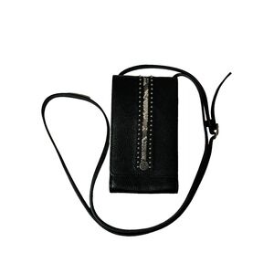 Brighton Pretty Tough Phone Case/Card Black Cross Body Snake Leather & Studs